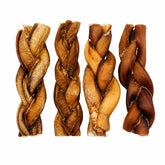6 inch braided bully stick – standard thickness, low odour, single ingredient dog chew