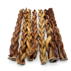 Munchie Bones Natural Braided bully stick 12 inch