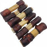 Multiple beef collagen sticks showing natural texture – long-lasting dog chews