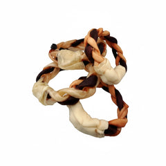 Beef collagen braided ring chews – durable chew rings for dogs that love to chew