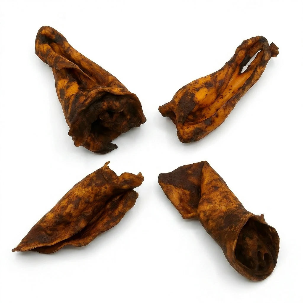 Beef liver glazed beef ear dog chew – single-ingredient style chew with added taste