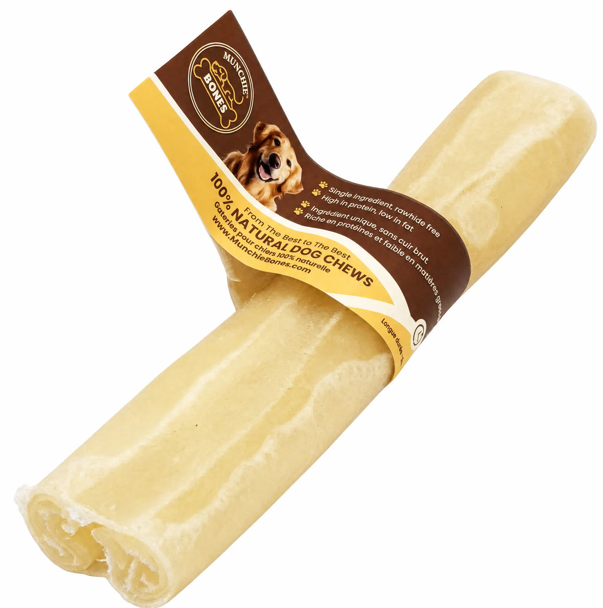Munchie Bones Natural collagen sticks – durable beef dog chews with no rawhide