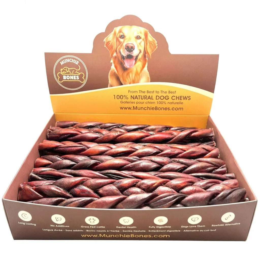 Long lasting braided collagen stick for dogs