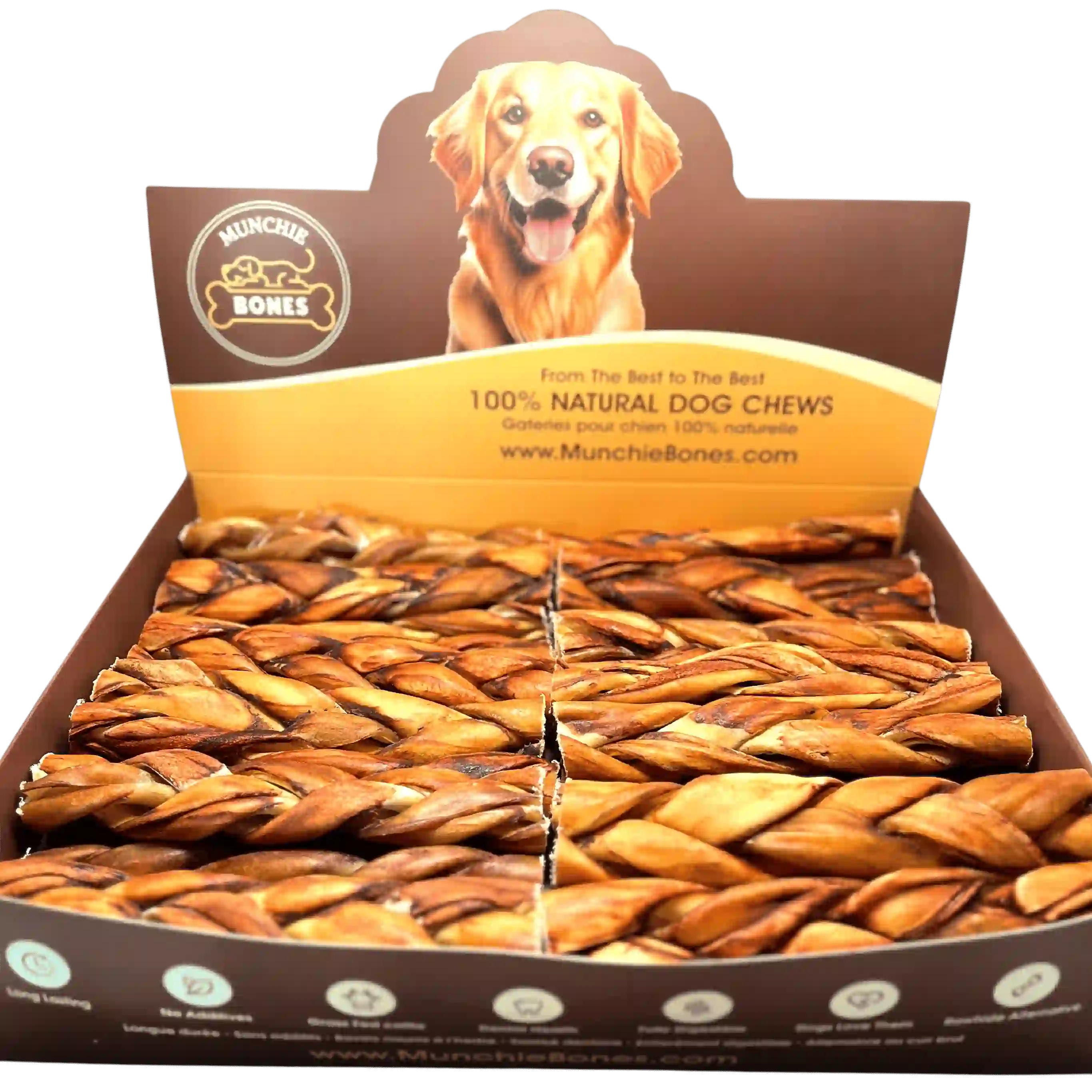 Premium natural collagen braid for dogs